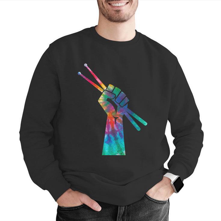 Drummer Drum Kit Tie Dye Hippie Drummer Men Graphic Sweatshirt Drummer Drum Kit Tie Dye Hippie Drummer Men Graphic Sweatshirt