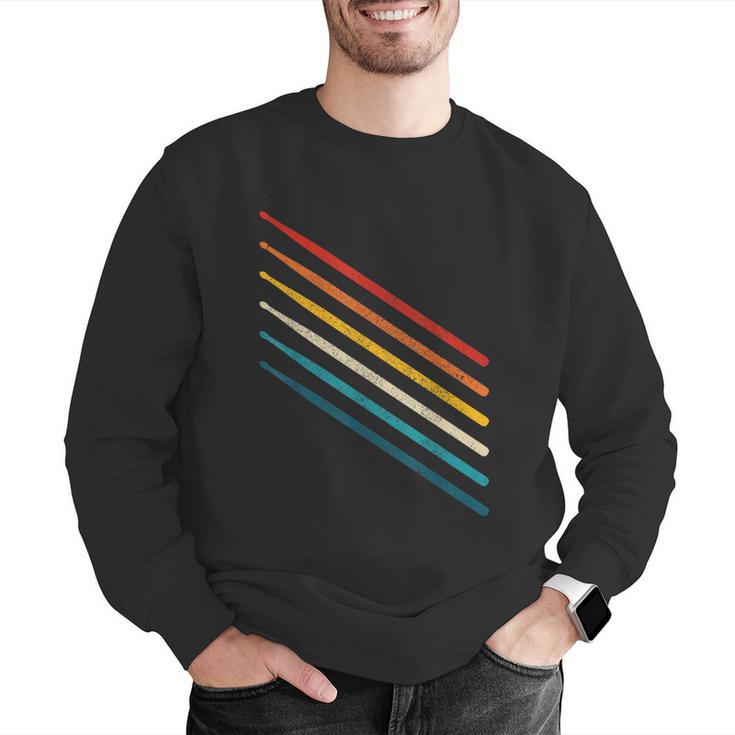 Drummer Drum Kit Vintage Retro Drummer Men Graphic Sweatshirt