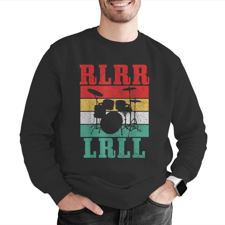 Drummer RLRR LRLL Vintage Drum Kit Men Graphic Sweatshirt