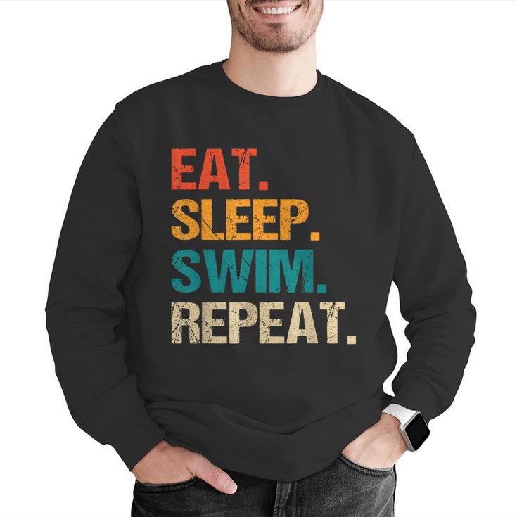 Eat Sleep Swim Repeat Pool Swimmer Water Polo Swimming Men Graphic Sweatshirt Eat Sleep Swim Repeat Pool Swimmer Water Polo Swimming Men Graphic Sweatshirt