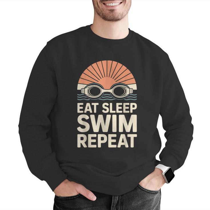 Eat Sleep Swim Repeat Swimmer Swimming Men Graphic Sweatshirt Eat Sleep Swim Repeat Swimmer Swimming Men Graphic Sweatshirt