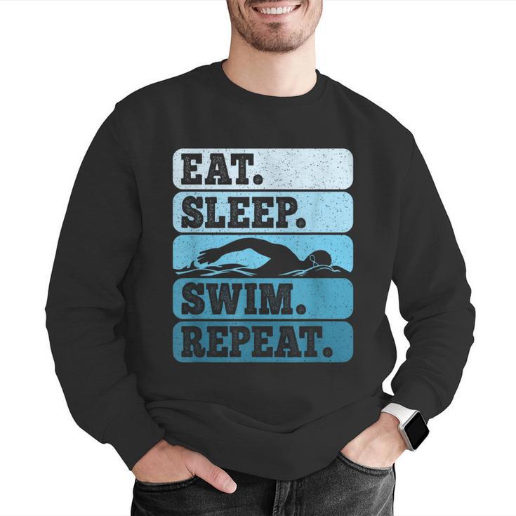 Eat Sleep Swim Vintage Swimming Lover Swimmer Men Women Men Graphic Sweatshirt Eat Sleep Swim Vintage Swimming Lover Swimmer Men Women Men Graphic Sweatshirt