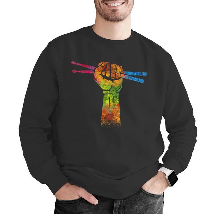 Faust Drumsticks Drummer Drummer Drum Kit Men Graphic Sweatshirt