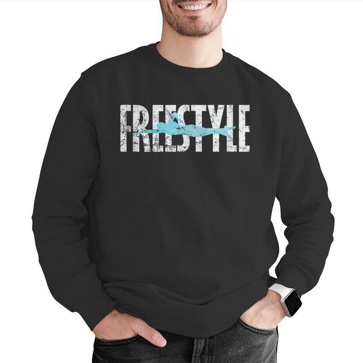 Freestyle Swimming Men Graphic Sweatshirt Freestyle Swimming Men Graphic Sweatshirt