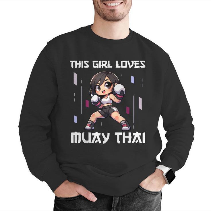 This Girl Loves Muay Thai Muay Thai Girls Kids Men Graphic Sweatshirt