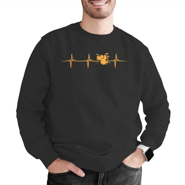 Great Drum Kit Heartbeat Drummer Men Graphic Sweatshirt Great Drum Kit Heartbeat Drummer Men Graphic Sweatshirt