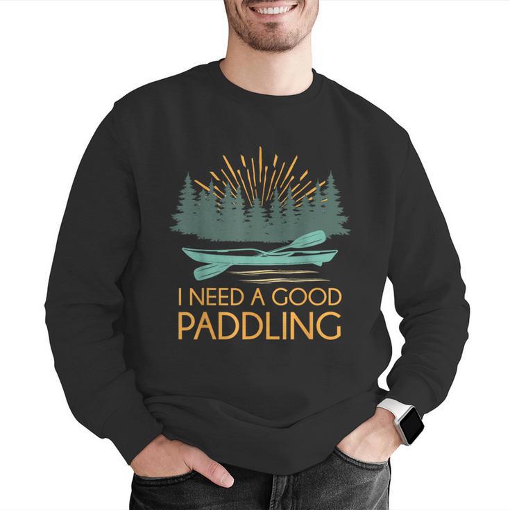 Kayaking Outdoor Water Sports Canoeing Paddle Kayak Men Graphic Sweatshirt