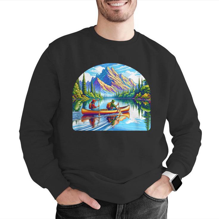 Lake Canoeing Canoe Men Graphic Sweatshirt Lake Canoeing Canoe Men Graphic Sweatshirt