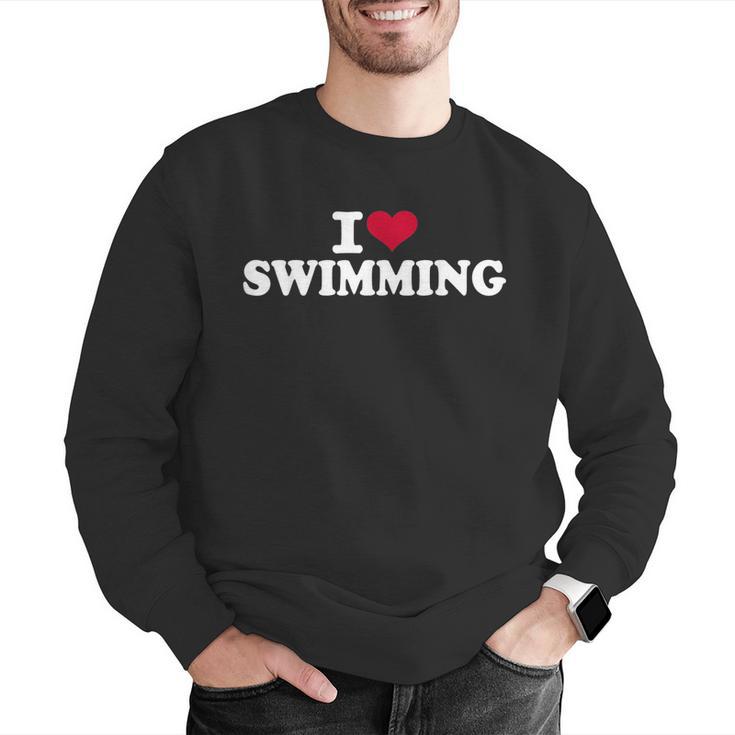 I Love Swimming Men Graphic Sweatshirt