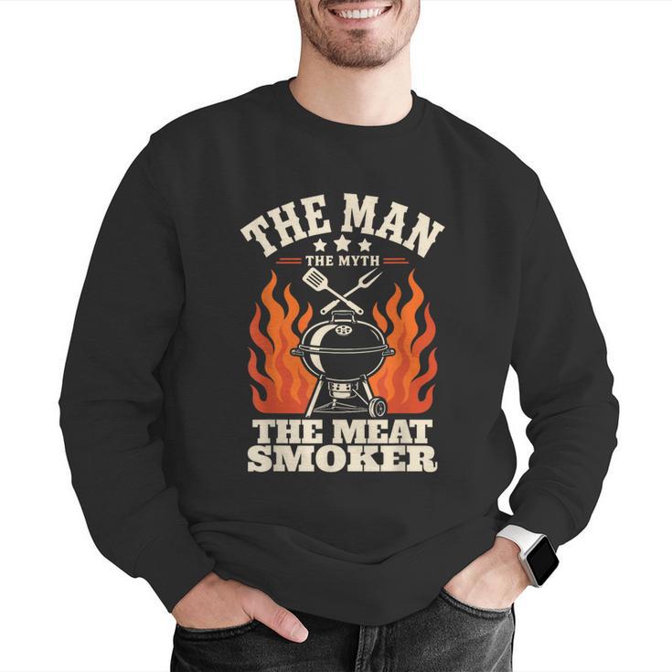 Man Myth Meat Smoker Legend BBQ Dad Men Graphic Sweatshirt