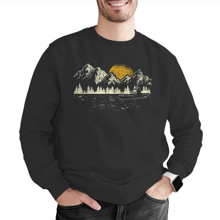 Mountain Kayaking Nature Water Sports Kayaker Canoeing Kayak Men Graphic Sweatshirt