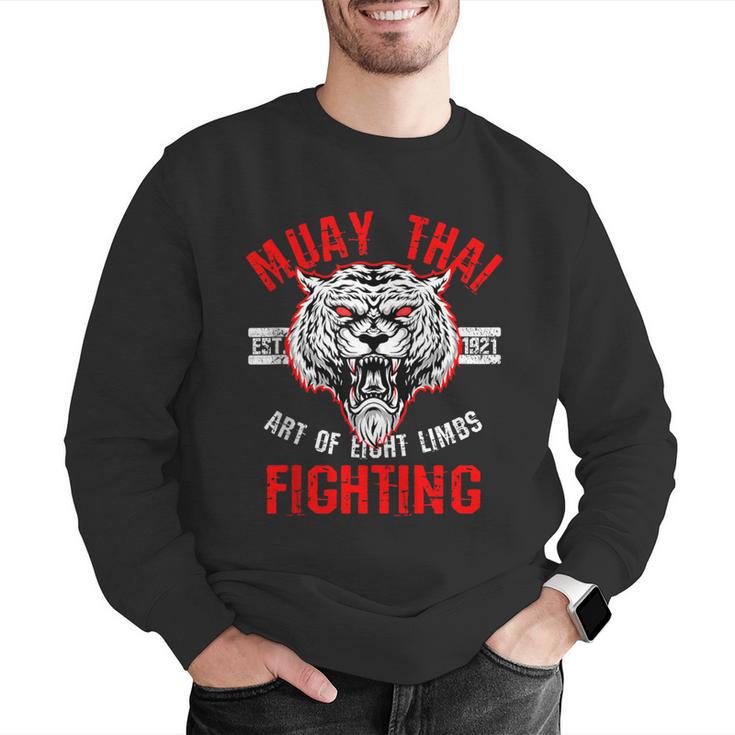 Muay Thai Art Of Eight Limbs Sak Yant Thai Boxing MMA Arts Men Graphic Sweatshirt