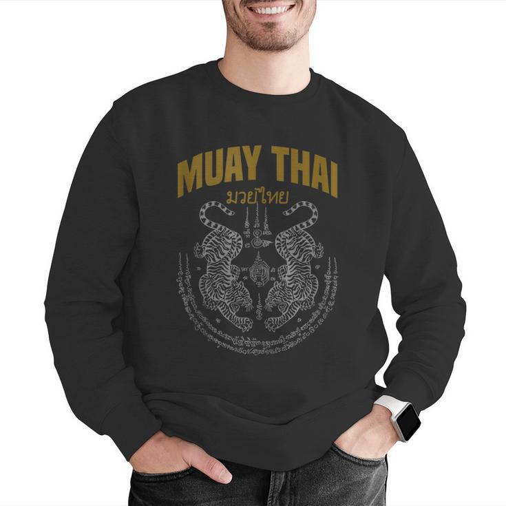 Muay Thai Art Twin Tigers Muay Thai Fighter MMA Martial Arts Men Graphic Sweatshirt