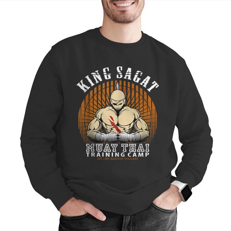 Muay Thai Boxing Training Gym Sagat Training Camp Men Graphic Sweatshirt