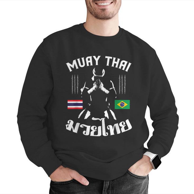 Muay Thai Brazil Brazilian Martial Arts Thai Men Graphic Sweatshirt