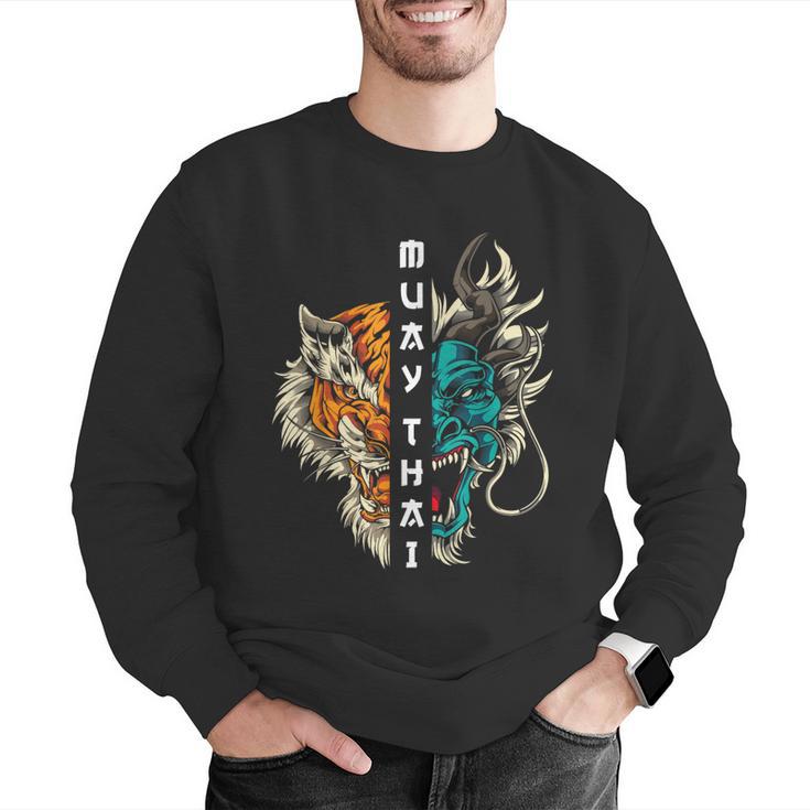 Muay Thai Dragon Tiger Men Graphic Sweatshirt Muay Thai Dragon Tiger Men Graphic Sweatshirt