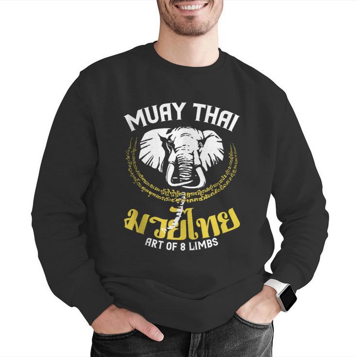 Muay Thai Elephant Martial Arts Thai Boxing Coach Lover Men Graphic Sweatshirt