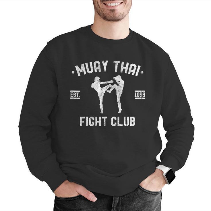 Muay Thai Fight Club Kickboxing Fighters W Men Graphic Sweatshirt