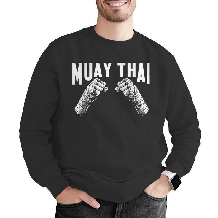 Muay Thai Fighter Fists MMA Club Martial Arts Fighting Coach Men Graphic Sweatshirt
