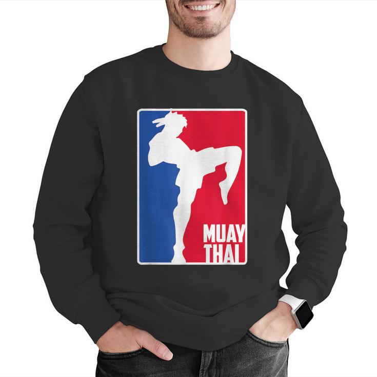 Muay Thai Fighter Retro Kickboxing Training MMA Men Graphic Sweatshirt Muay Thai Fighter Retro Kickboxing Training MMA Men Graphic Sweatshirt