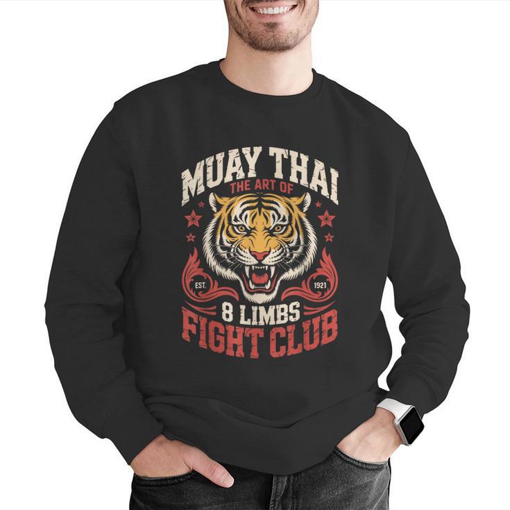 Muay Thai Fighter Tiger 8 Limbs Thai Boxing Men Graphic Sweatshirt Muay Thai Fighter Tiger 8 Limbs Thai Boxing Men Graphic Sweatshirt