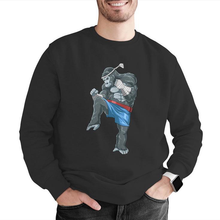 Muay Thai Gorilla Thai Boxing Men Graphic Sweatshirt