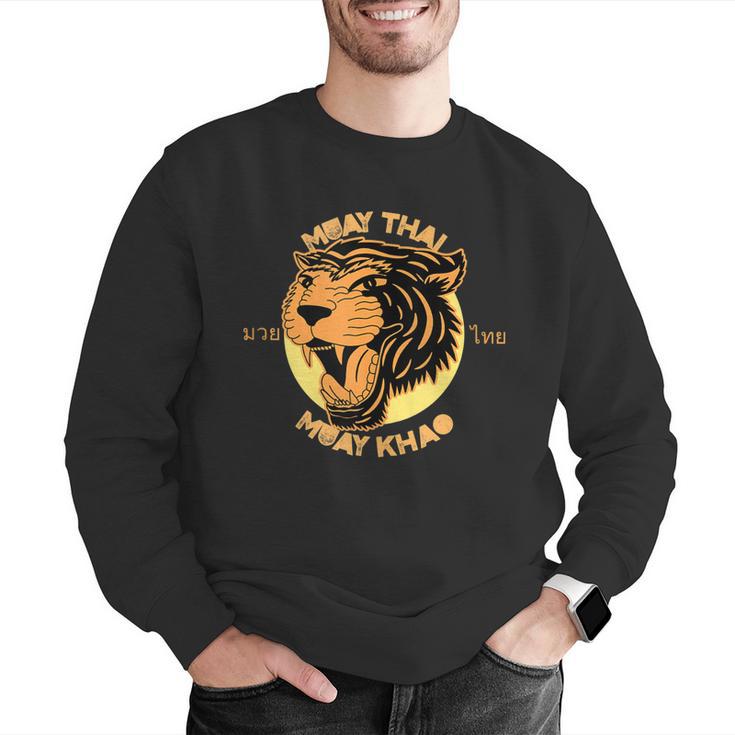Muay Thai Muay Khao Kickboxing Men Graphic Sweatshirt Muay Thai Muay Khao Kickboxing Men Graphic Sweatshirt