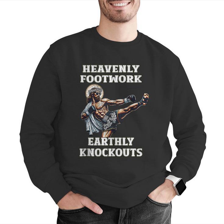 Muay Thai Lord Jesus Kickboxing Christian Men Graphic Sweatshirt Muay Thai Lord Jesus Kickboxing Christian Men Graphic Sweatshirt