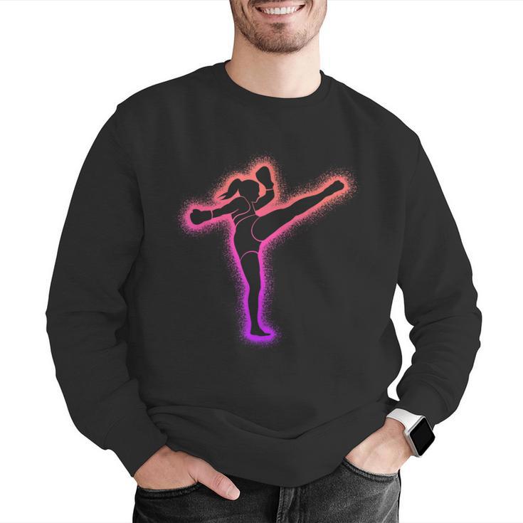 Muay Thai Martial Arts Kickboxer Women Girls Kickboxing Men Graphic Sweatshirt Muay Thai Martial Arts Kickboxer Women Girls Kickboxing Men Graphic Sweatshirt
