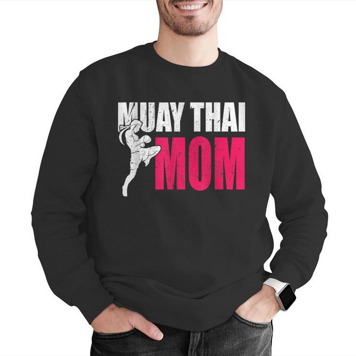 Muay Thai Mom Women Boxing Kickboxing MMA Muay Thai Men Graphic Sweatshirt