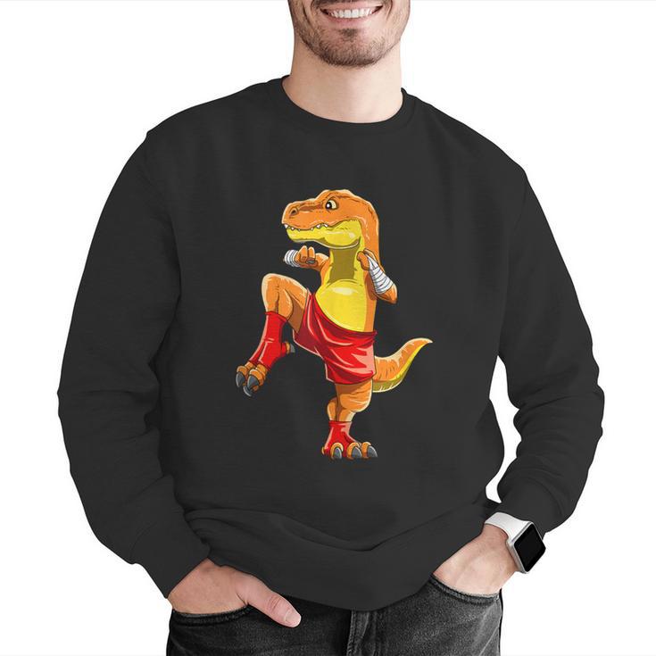 Muay Thai T-Rex Thai Boxing Men Graphic Sweatshirt Muay Thai T-Rex Thai Boxing Men Graphic Sweatshirt