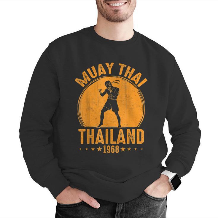 Muay Thai Thailand 1968 Slogan Sport Men Graphic Sweatshirt