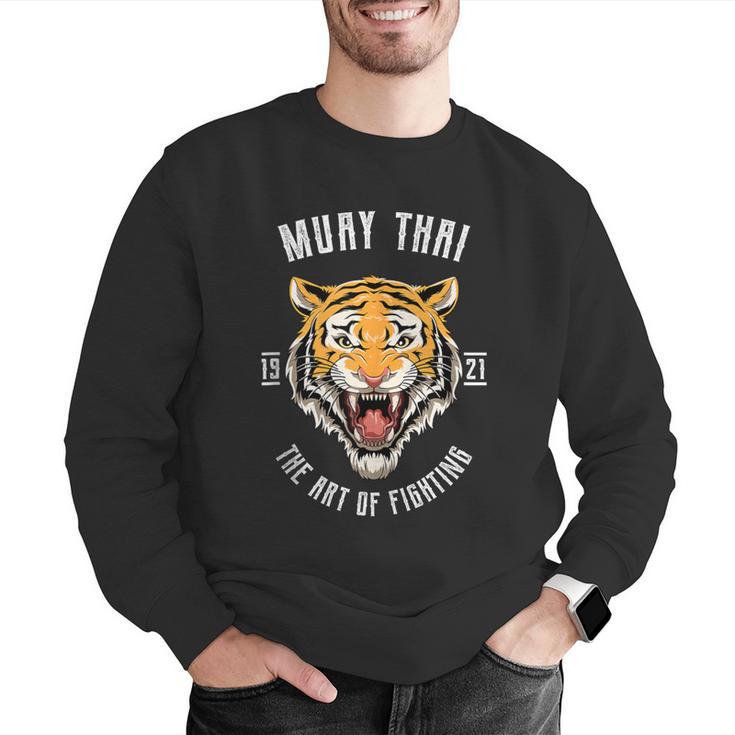 Muay Thai Tiger Thai Boxing Men Graphic Sweatshirt Muay Thai Tiger Thai Boxing Men Graphic Sweatshirt