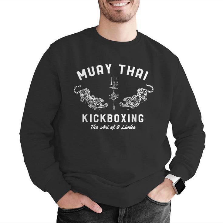 Muay Thai Twin Tigers MMA Warrior Fight Shirt Men Graphic Sweatshirt