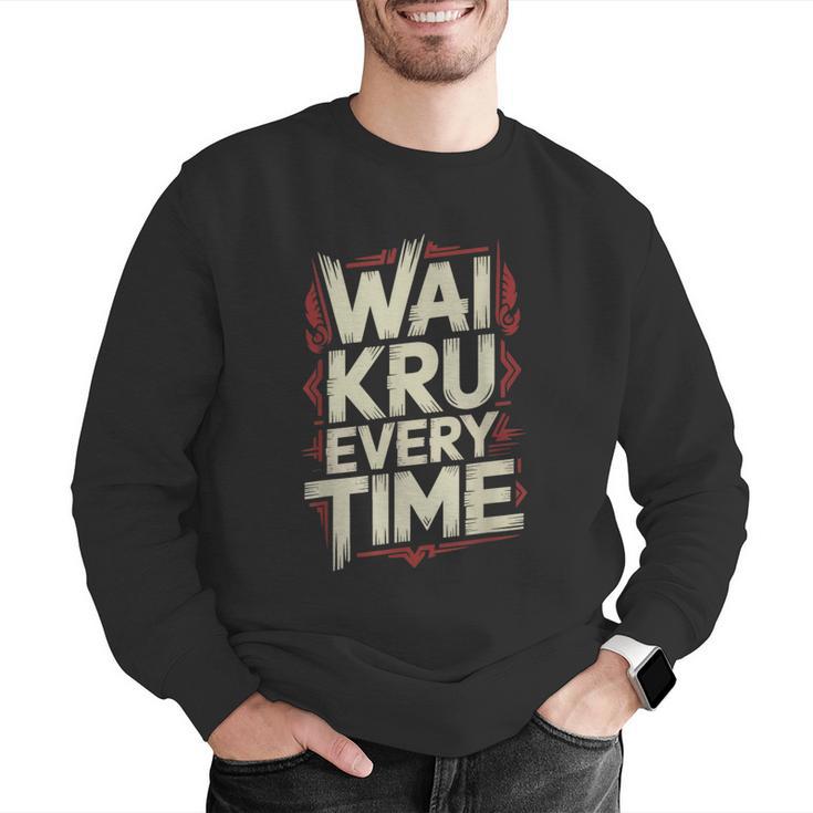 Muay Thai Wai Kru Respect Ritual Ceremony Fighter Identity Men Graphic Sweatshirt