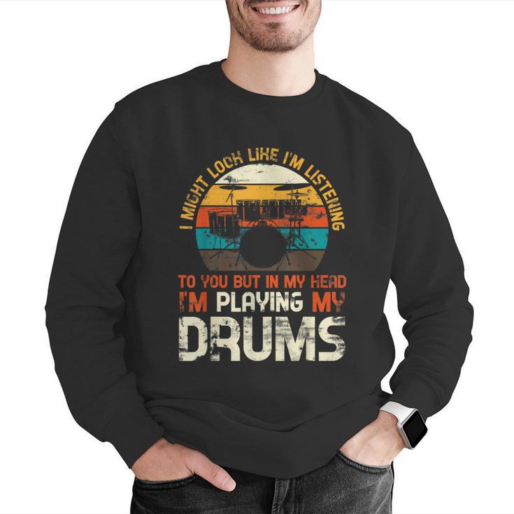 Musician Drummer Music Lover Drum Kit Men Graphic Sweatshirt Musician Drummer Music Lover Drum Kit Men Graphic Sweatshirt
