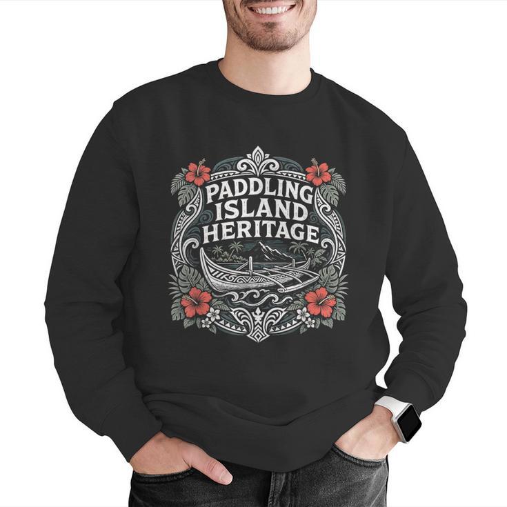 Paddling Island Heritage Outrigger Canoe Men Graphic Sweatshirt