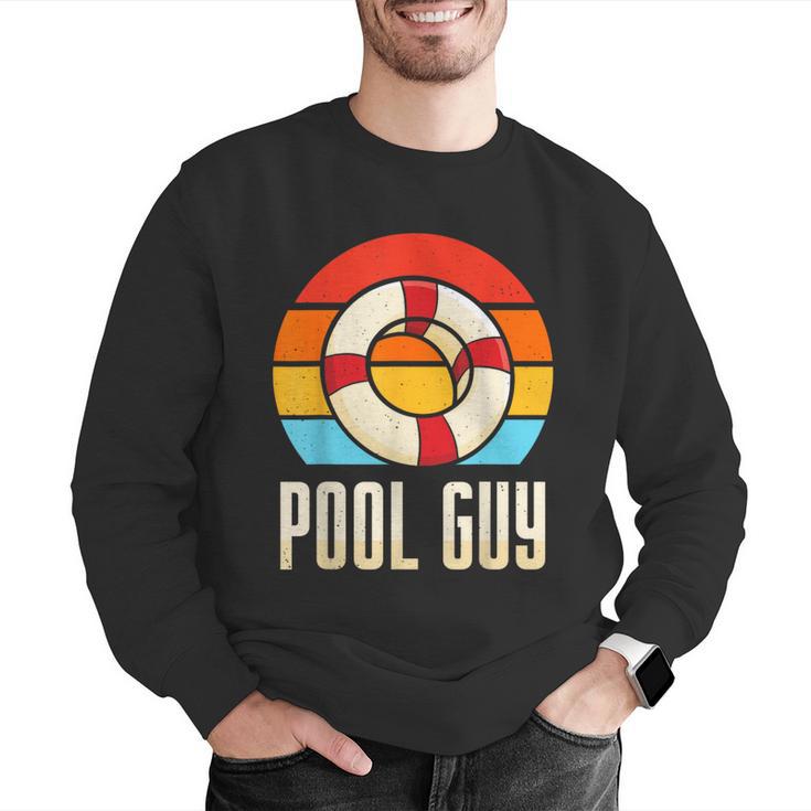 Pool Guy Swimming Attendant Attendants Rescuer Men Graphic Sweatshirt