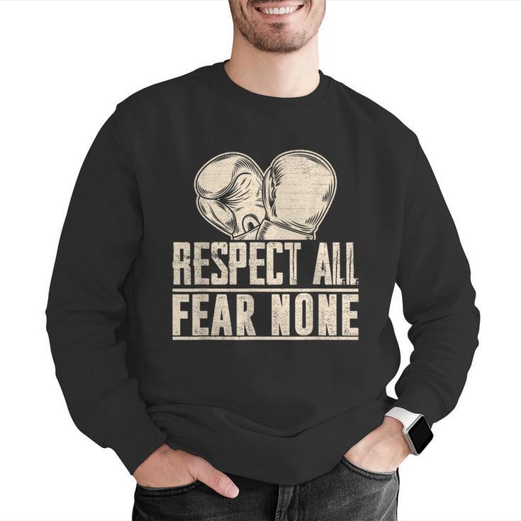 Respect All Fear None Muay Thai Men Graphic Sweatshirt Respect All Fear None Muay Thai Men Graphic Sweatshirt