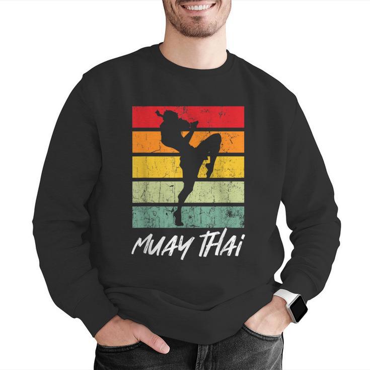 Retro Muay Thai Vintage MMA Martial Arts Thailand Boxing Men Graphic Sweatshirt