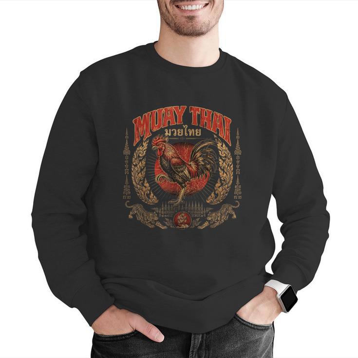 Retro Muay Thai Woman Thai Boxing Warrior Fighter Chicken Men Graphic Sweatshirt Retro Muay Thai Woman Thai Boxing Warrior Fighter Chicken Men Graphic Sweatshirt
