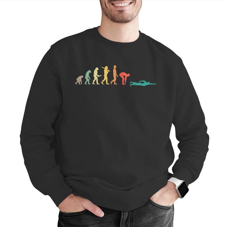 Retro Swimming Evolution For Swimmers Small Men Graphic Sweatshirt Retro Swimming Evolution For Swimmers Small Men Graphic Sweatshirt