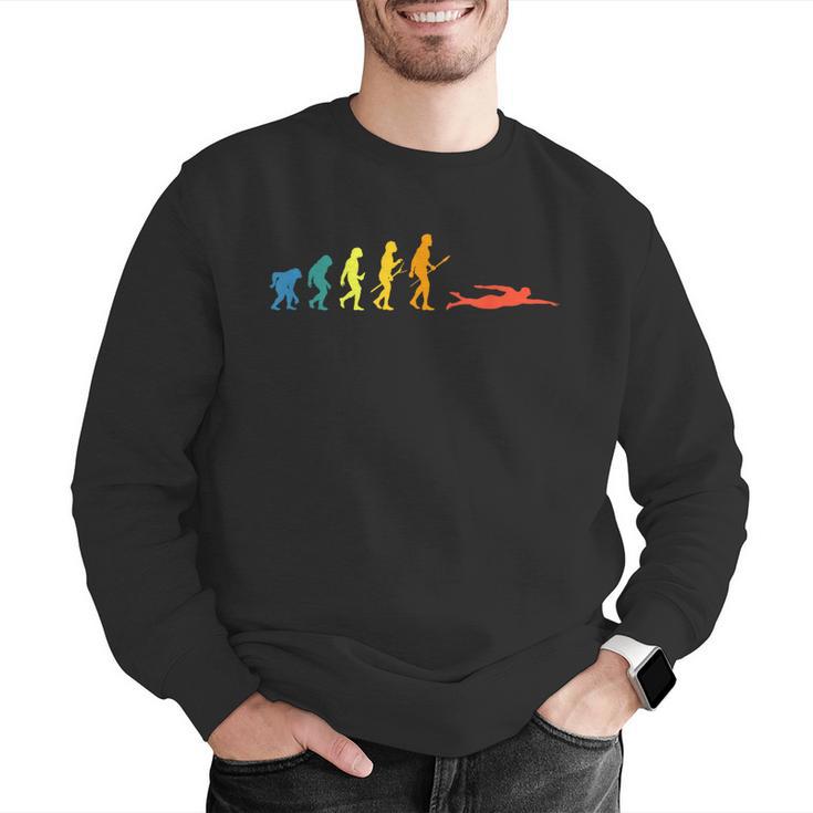 Retro Swimming Evolution For Swimmers Summer Water Lovers Men Graphic Sweatshirt Retro Swimming Evolution For Swimmers Summer Water Lovers Men Graphic Sweatshirt