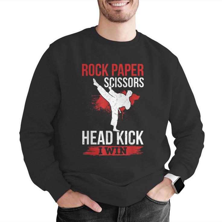 Rock Paper Scissors Head Kick I Win Muay Thai Men Graphic Sweatshirt Rock Paper Scissors Head Kick I Win Muay Thai Men Graphic Sweatshirt