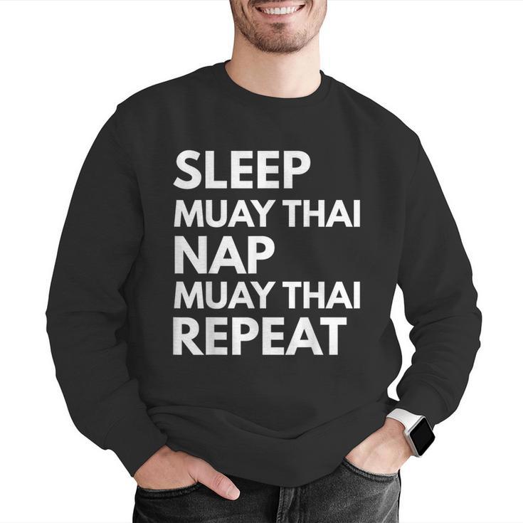 Sleep Nap Muay Thai Repeat Lover Martial Arts Men Graphic Sweatshirt Sleep Nap Muay Thai Repeat Lover Martial Arts Men Graphic Sweatshirt