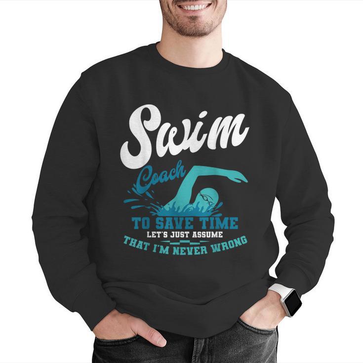 Swim Coach Swimming Lesson Sport Professional Instructor Men Graphic Sweatshirt