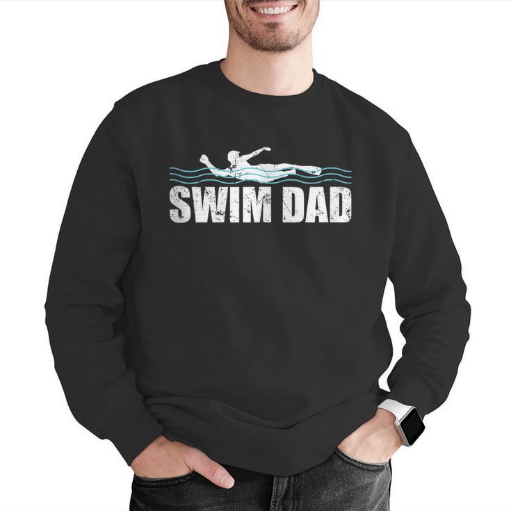 Swim Dad Support Swimming Father Sport Men Graphic Sweatshirt Swim Dad Support Swimming Father Sport Men Graphic Sweatshirt