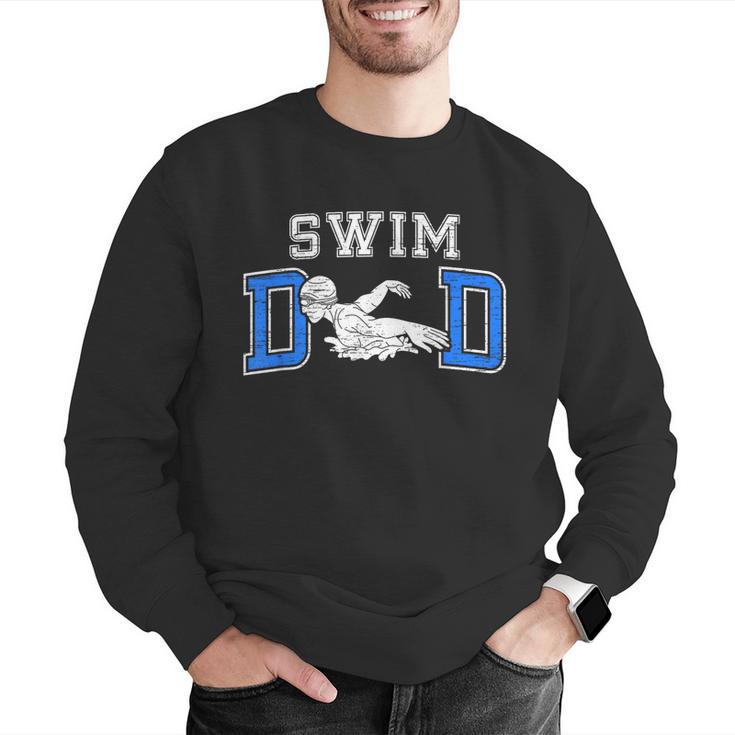 Swim Dad Of A Swimmer Dad Proud Swim Father Swimming Dad Men Graphic Sweatshirt