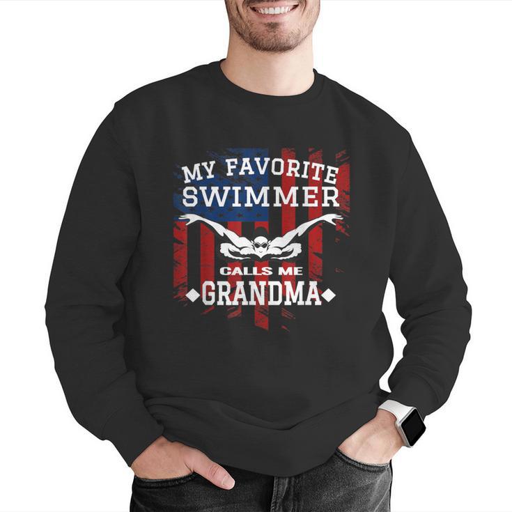 Swim Grandma Tshirt US American Flag Swimming Tee Men Graphic Sweatshirt