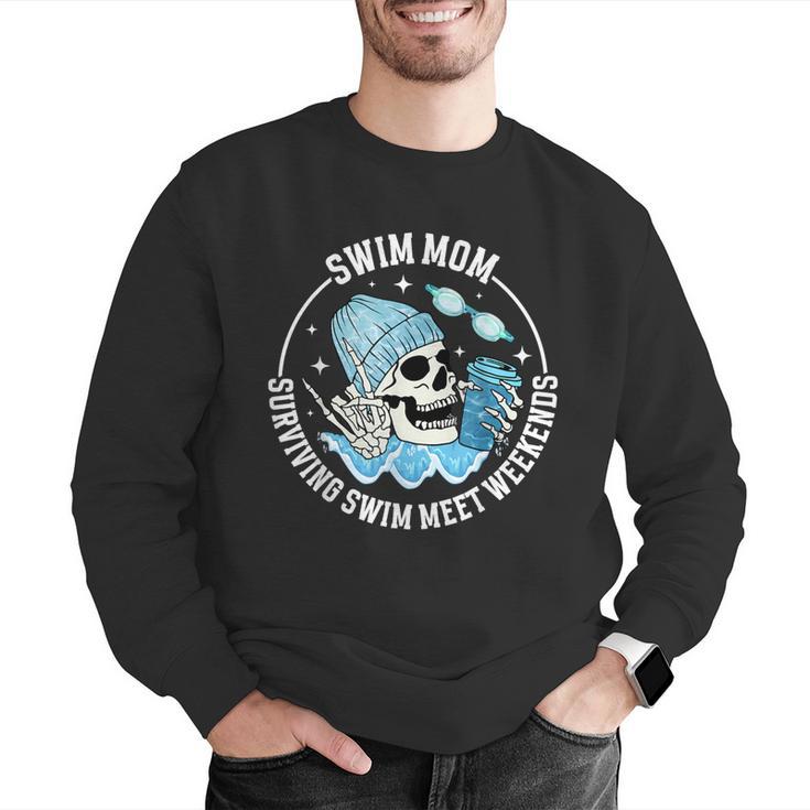 Swim Meets Swim Mom Of A Swimmer Mom Swim Mama Swimming Mom Men Graphic Sweatshirt
